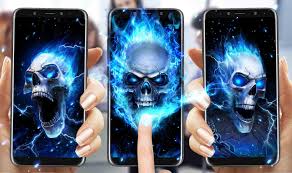 Best high quality 4k ultra hd wallpapers collection for your phone. Blue Flaming Skull Live Wallpaper 4k Hd For Android Apk Download