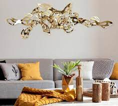 Hangs vertically or horizontally to meet all your design. Modern Gold Metal Craft Abstract Art And Craft Home 3d Wall Decor My Aashis