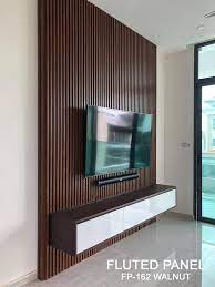 Wood Slat Tv Feature Wall Bedroom Tv