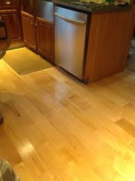 poll wood floors in the kitchen