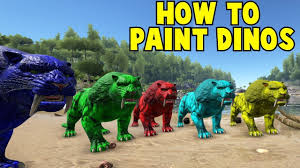 Ark Survival Evolved How To Color Your Dinos Any Color Cheat Command Codes