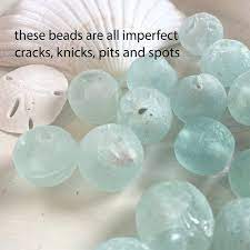 Sea Glass Beads Jumbo Clear Aqua