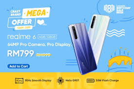Make sure you also take advantage of today's lazada malaysia free shipping deal: Realme 6 Will Be Available On Lazada S Birthday Sale For Rm799 Normal Retail Price At Rm999 Stuff