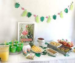tropical summer craft party decor