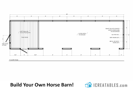 12x48 Horse Run In Shed Plans With Tack