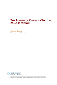 The Harbrace Guide To Writing Concise Edition C Glenn