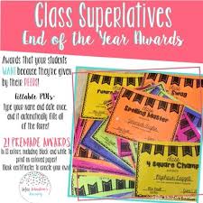 End of the year awards. End Of The Year Awards Class Superlatives Editable By Miss Johnston S Journey