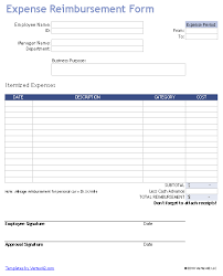 Free Expense Reimbursement Form Templates