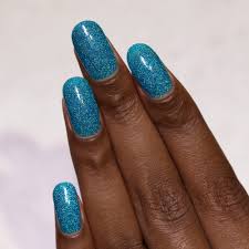 ocean blue holographic jelly nail polish