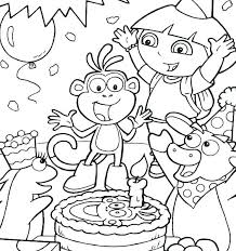 Printable Dora Coloring Pages Drfaull Com