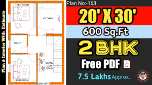 20 X 30 House Plan 2bhk 20 X 30 Home