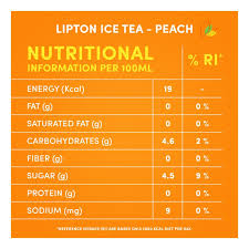 lipton peach ice tea non carbonated