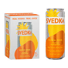svedka mango pineapple vodka soda 4pk