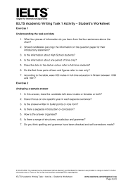 ielts academic writing task activity student s worksheet ielts academic writing task 1 activity student s worksheet exercise 1 2 immigration essay