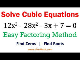 Solve Cubic Equations Easy Factoring