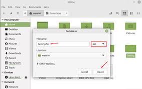 how to zip a folder in linux mint 21