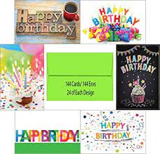 Maybe you would like to learn more about one of these? Amazon Com 144 Blank Birthday Card Assortment Box Set Bulk With A4 Envelopes And Cards 24 Each Design For Employees Office Or Clients Blank Inside Made In Usa Office Products