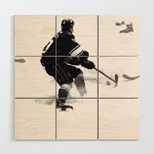 The Deke Hockey Player Wood Wall Art