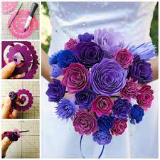 Purchase a deluxe paper, floral bouquet between ( and ) and receive a free limit 1 gift per customer. Diy Paper Wedding Bouquet And Matching Flower Girl Barrettes Paper Flower Bouquet Diy Paper Flowers Diy Wedding Paper Flowers Wedding