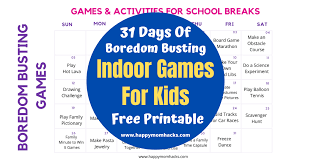 boredom busting indoor games for kids