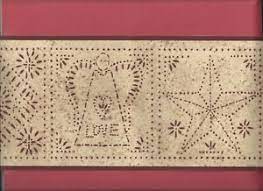 Find great deals on ebay for primitive wallpaper border. Wallpaper Border Punched Tin Country Primitive Angel Star House Tree Rustic New 10976007712 Ebay
