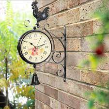 Double Sided Garden Station Wall Clock