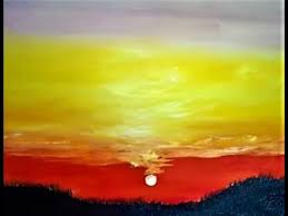 Blend Acrylic Colors For A Sunset