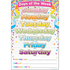 And craig is an editor and web developer who writes about happiness and motivation at lifeh. Get The Smart Poly Confetti Days Of The Week Chart 10ct At Michaels
