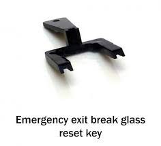 Emergency Exit Break Glass Reset Key