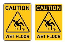 wet floor sign vector art icons and