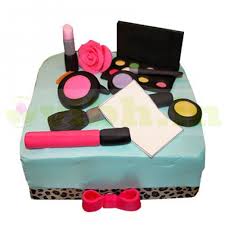 mac makeup fondant cake