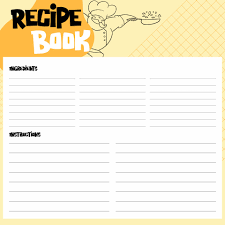 free printable blank recipe pages