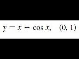 y x cos x 0 1 find an equation