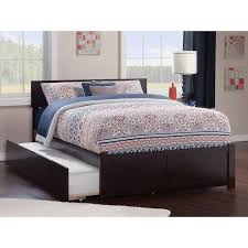 Orlando Queen Bed With Footboard And Twin Extra Long Trundle In Espresso Ar8142041