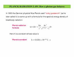 Planck Radiation Formula Physics