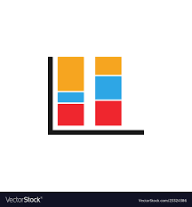Colorful Bar Chart Graphic Icon Design Template