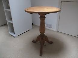 Small Pine Side Table Round With