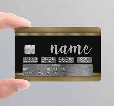 Check spelling or type a new query. Black And Gold Personalised Credit Card Sticker Tenstickers