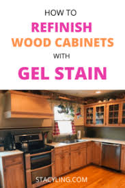how to refinish wood cabinets with gel