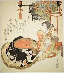 courtesan serving tea a woman in a