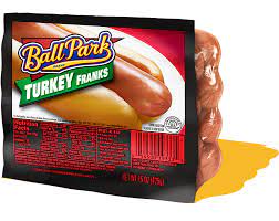 turkey hot dogs ball park brand