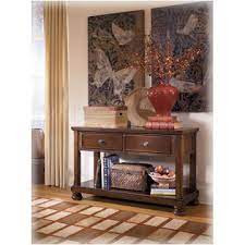 Ashley Furniture Sofa Table Brown Wood