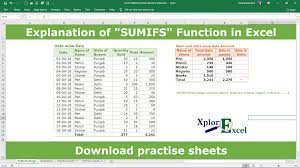 excel sumifs function 2