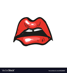 sad open mouth sorrowful red lips with