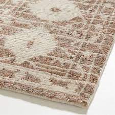 verona wool hand knotted rust area rug