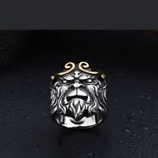 Details About Unique 18k Gp Chinese Monkey King Sun Wukong 316l Stainless Steel Ring Sz 7 13