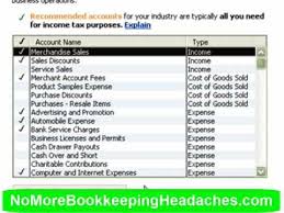 Setting Up The Quickbooks Chart Of Accounts Chart Of