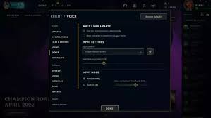 to disable voice chat in league of legends