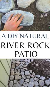 how to lay a river rock patio a