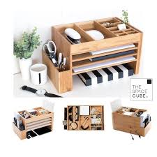 No matter if it's the workplace or the classroom, productivity begins with the right desk or workstation. Wood Office Desk Organiser Accessories Bamboo Office Supplies Storage Caddy Docking Station Desk Tidy Wooden Office Desk Desk Organization Desk Tidy